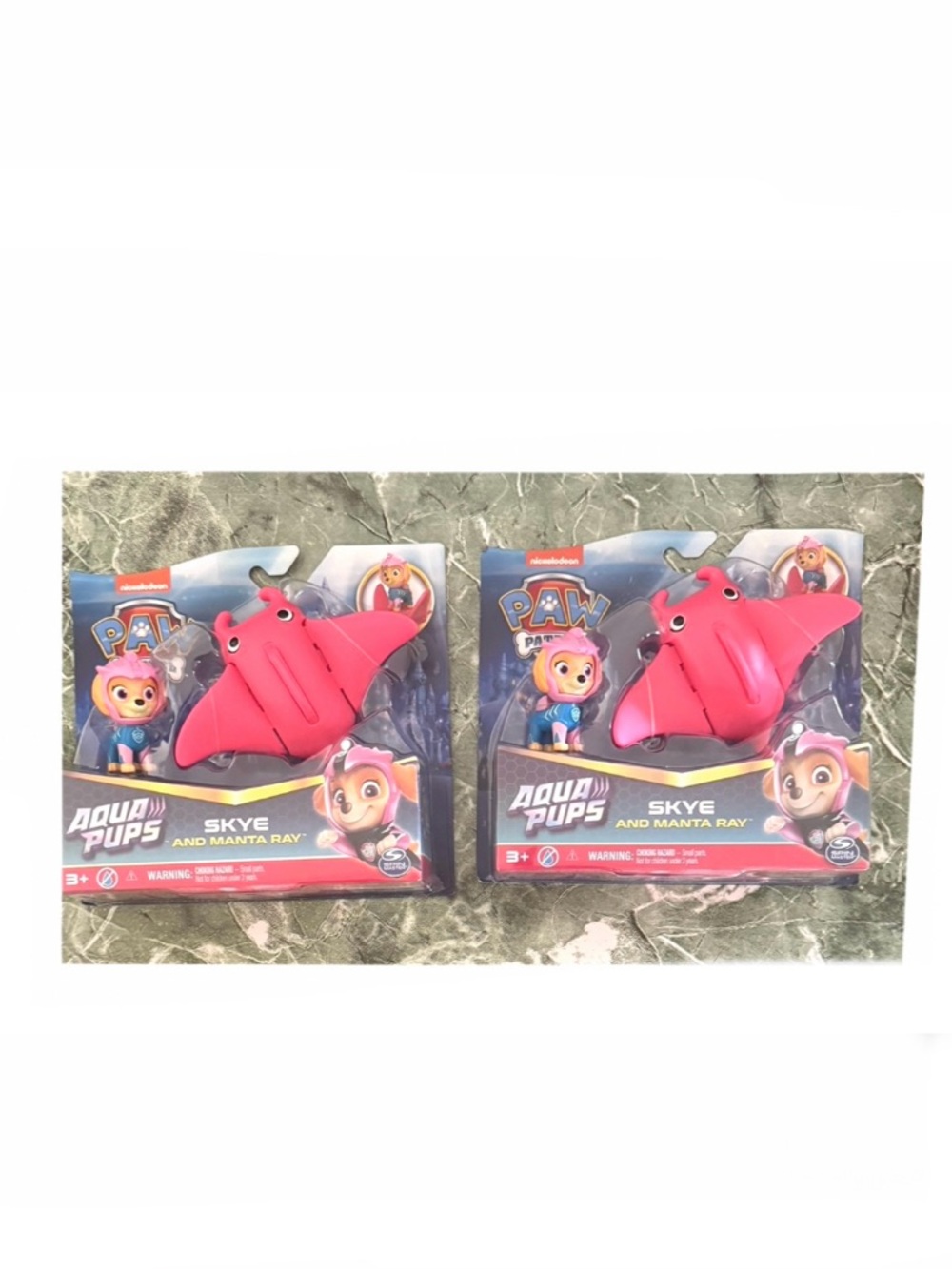 2 COUNT Aqua Pups Paw Patrol SKYE & Manta Ray